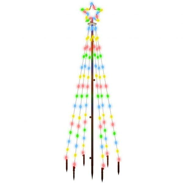 Színes fényű karácsonyfa tüskével 108 led-del 180 cm