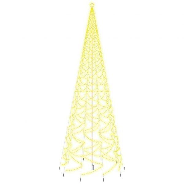 Meleg fehér fényű karácsonyfa tüskével 3000 led-del 800 cm