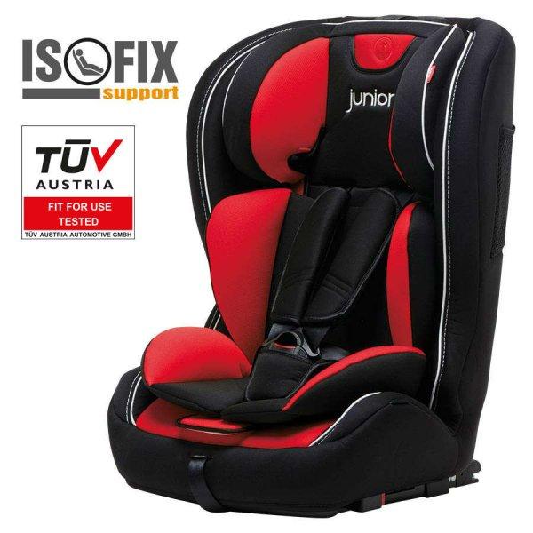 Premium Plus 801 Gyerek autósülés 2 az 1-ben, Isofix ECE R44/04, 9-36 kg -
Fekete/Piros