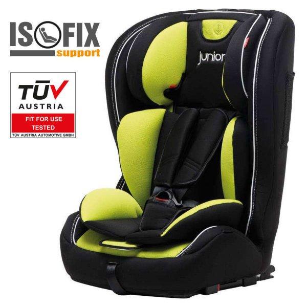 Premium Plus 802 Gyerek autósülés 2 az 1-ben, Isofix ECE R44/04, 9-36 kg -
Fekete/Zöld