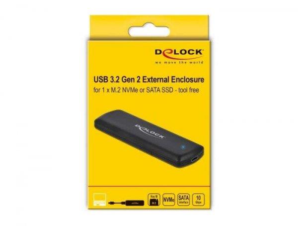 DeLock External USB Type-C > M.2 NVMe PCIe or SATA SSD 42633