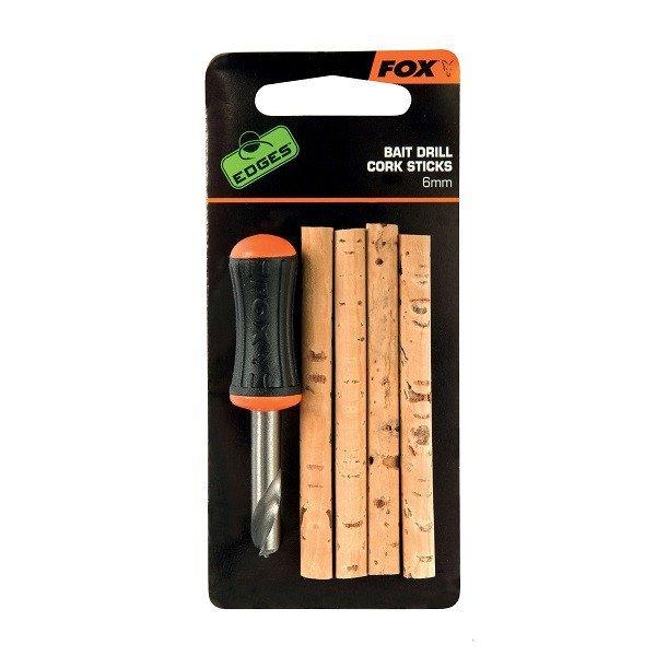 Fox Edges™ Bait Drill & Cork Sticks 6mm csalikönnyítő parafa és fúró
(CAC591)