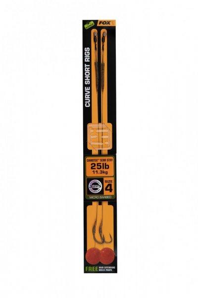 Fox Edges™ Curve Short Rigs 6 - 20lb Camotex Semi Stiff 2db előkötött horog
(CCR181)