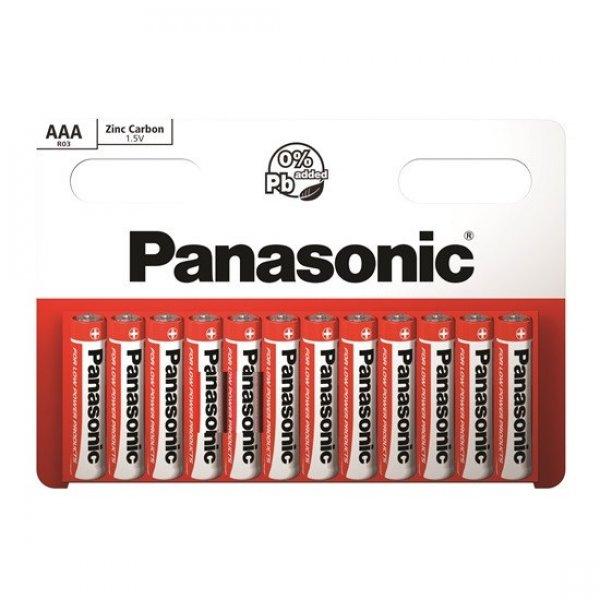 elem PANASONIC Red Zinc 1,5 V cink-mangán AAA (12db)