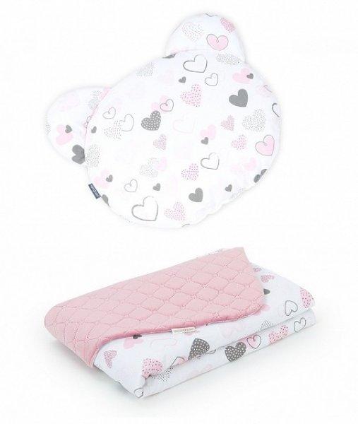 Prémium Teddy Bear takaró-párna szett - Pasztell szívek, pasztell
rózsaszín bársony
