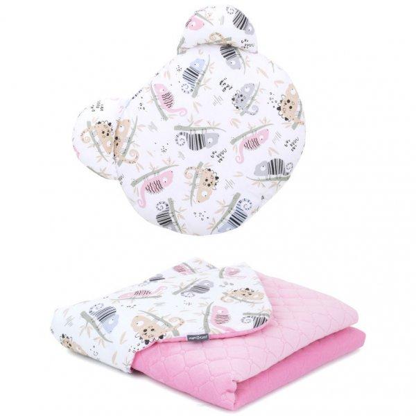 Prémium Teddy Bear takaró-párna szett - Kaméleon, pasztell, rózsaszín
bársony
