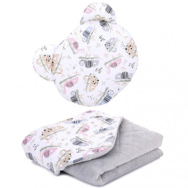 Prémium Teddy Bear takaró-párna szett - Kaméleon, pasztell, világosszürke
plüss