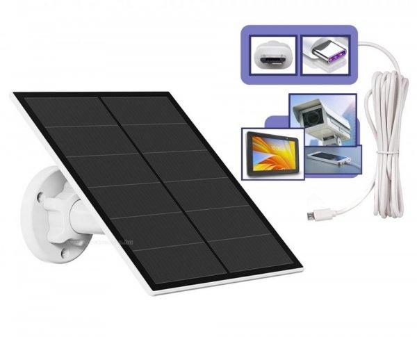 Napelemes telefon és kamera töltő 5W micro USB és USB-C csatlakozással
MSOLAR5V-USBC