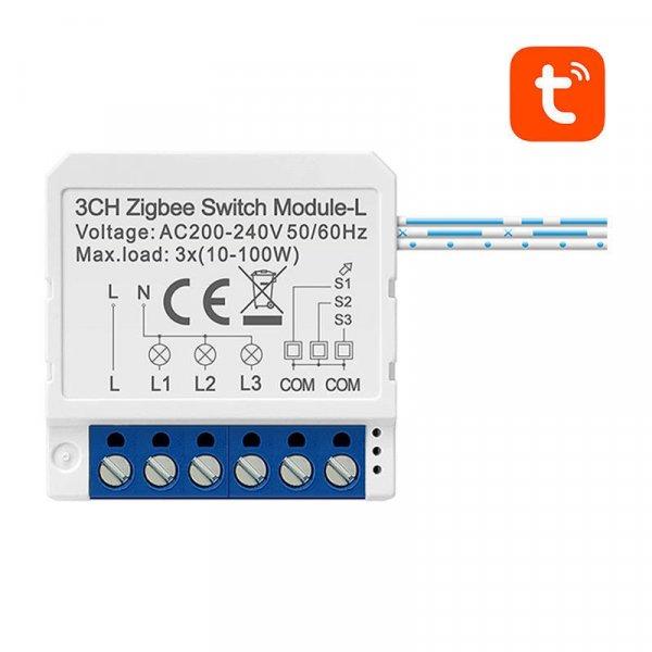 Smart Switch Modul ZigBee Avatto LZWSM16-W3 Nincs semleges TUYA