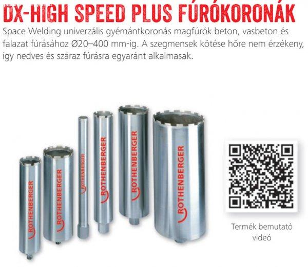 Rothenberger DX-High Speed Plus fúrókorona ø62mm