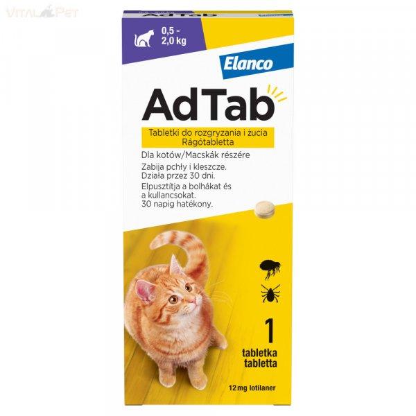 AdTab™ rágótabletta macskák részére 12 mg (0,5-2 kg testsúly) 1db