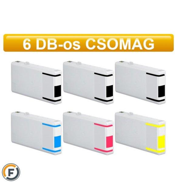 Epson nyomtatóhoz T7015 utángyártott tintapatron csomag, 6 db (T7011)