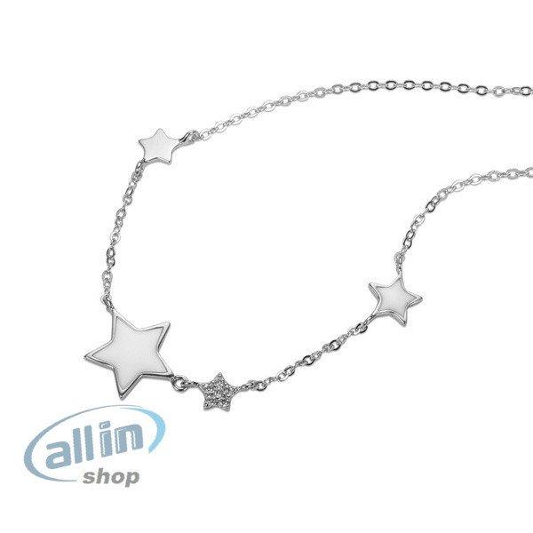 SHEGRACE csillag nyaklánc, 925 sterling ezüst nyaklánc nőknek zománcozott
csillagokkal