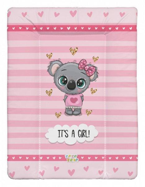 Babastar puha pelenkázó lap 50*70 cm - it's a girl ! koala rózsaszín 