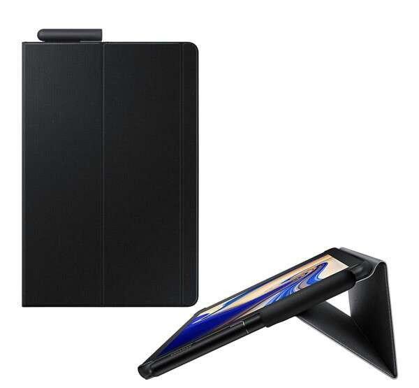 SAMSUNG tok álló (FLIP, oldalra nyíló, asztali tartó funkció,
érintőceruza tartó) FEKETE [Samsung Galaxy Tab S4 10.5 LTE (SM-T835)]