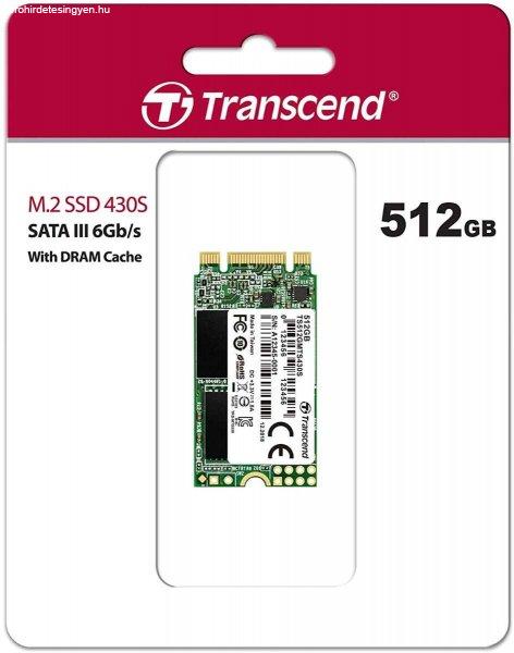Transcend TS512GMTS430S M.2 2242 512GB SATA III 3D NAND belső SSD