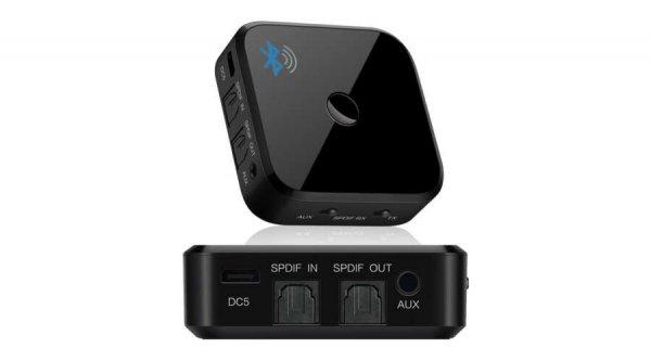 Bluetooth 5.0 aptx audió adó vevő adaptert, aux és az optikai-digitális
toslink csatlakozás