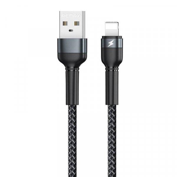 Remax Jany Alloy USB Lightning kábel, 1 m, 2,4 A (fekete)