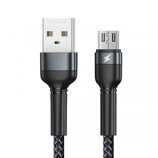 USB mikrokábel Remax Jany Alloy, 1m, 2,4A (fekete)