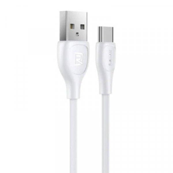 USB-C Remax Lesu Pro kábel, 1 m, 2,1 A (fehér)