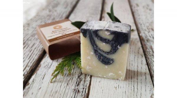 Napvirág Natúr szappan - Tini arctisztító, aknés bőrre, szénnel és
Holt-tengeri sóval, olíva-, ricinus olajjal 80g
