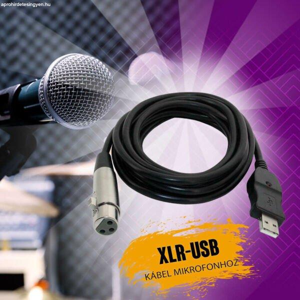 XLR-USB kábel mikrofonhoz