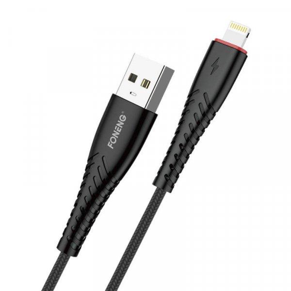 Foneng X15 USB/Lightning kábel (fekete)