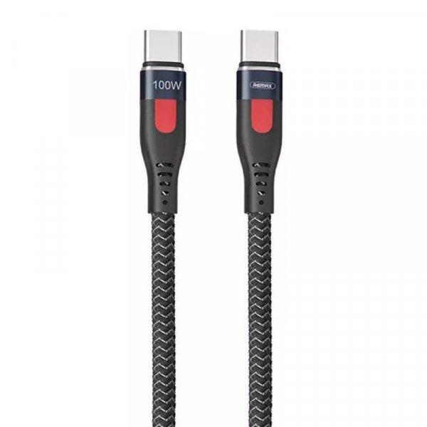 Remax Lesu Pro USB-C-USB-C kábel, 1 m, 100 W (fekete)
