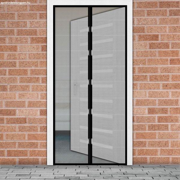 Mágneses szúnyogháló függöny ajtóra - fekete