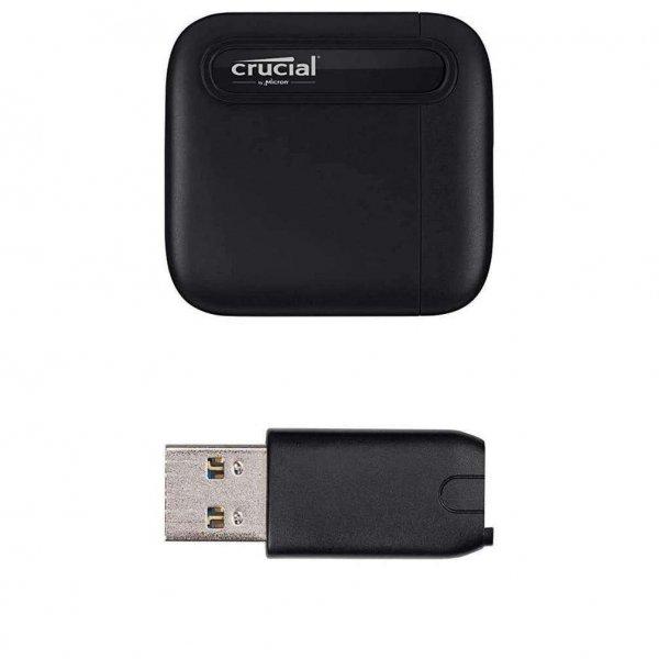 Crucial X6 500GB USB-C 3.1 Gen-2 fekete külső SSD