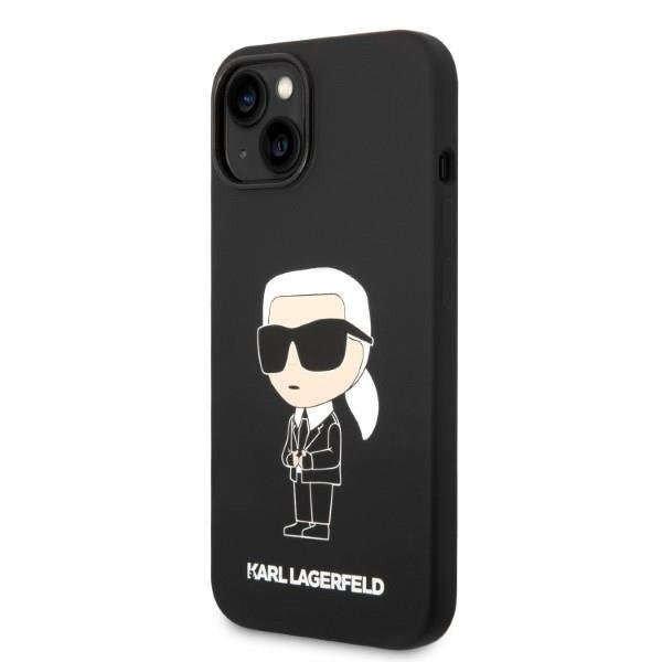 Apple iPhone 14 Karl Lagerfeld Silicone Ikonik Magsafe tok - KLHMP14SSNIKBCK,
Fekete