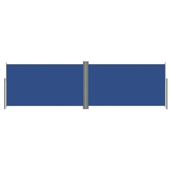 Kék behúzható oldalsó napellenző 160 x 600 cm