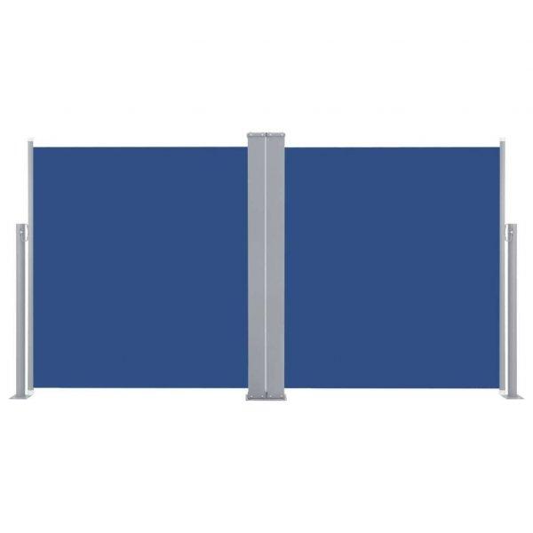 Kék behúzható oldalsó napellenző 160 x 600 cm