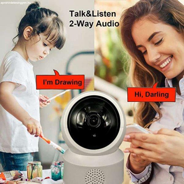 3MP FullHD vezeték nélküli babafigyelő kamera, emberi test érzékelés,
baba audió-videó megfigyelés, éjszakai látás, audio-video, kétirányú
hang, Push to Talk, mozgásérzékelő, egyszerű telepítés, fehér színű