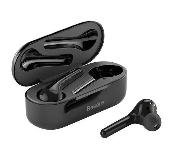 BASEUS ENCOK TURE bluetooth fülhallgató SZTEREO (v5.0, TWS, mikrofon,
zajszűrő, LED kijelző + töltőtok) FEKETE