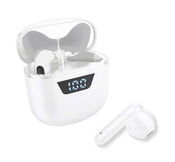 4-OK TWO bluetooth fülhallgató SZTEREO v5.0, TWS, mikrofon, töltöttség
jelző + töltőtok, fehér