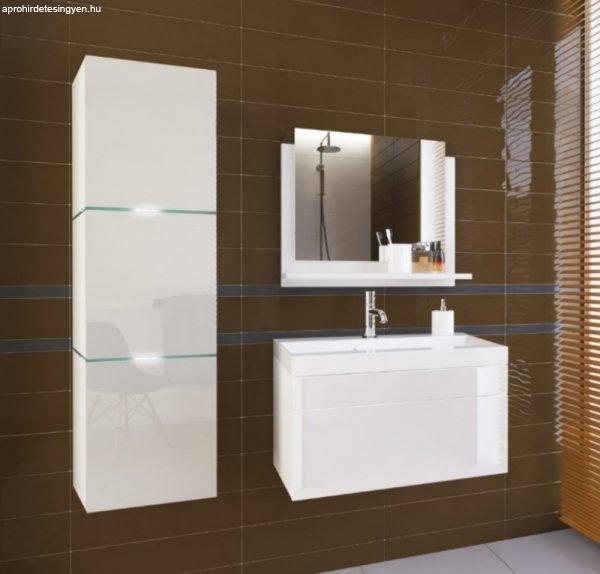 Venezia Ibiza I. fürdőszobabútor szett + mosdókagyló + szifon - 80 cm
(fényes fehér)