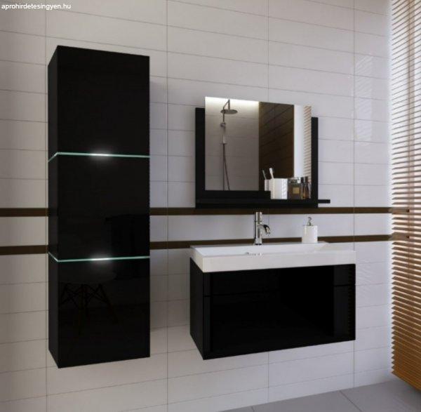 Venezia Ibiza I. fürdőszobabútor szett + mosdókagyló + szifon - 80 cm
(fényes fekete)