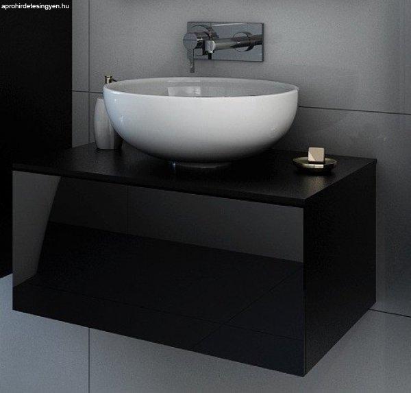 Venezia Mode fürdőszobabútor + mosdókagyló + szifon - 60 cm (fényes
fekete)