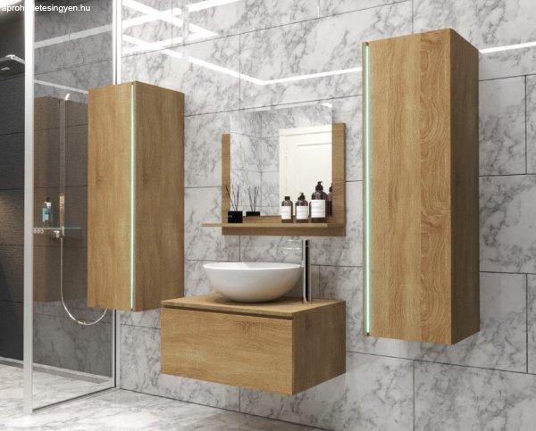 Venezia Alius A1 fürdőszobabútor szett + mosdókagyló + szifon (arany
tölgy)