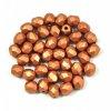 Cseh csiszolt goly gyngy - Matt Metallic Copper - 4mm
