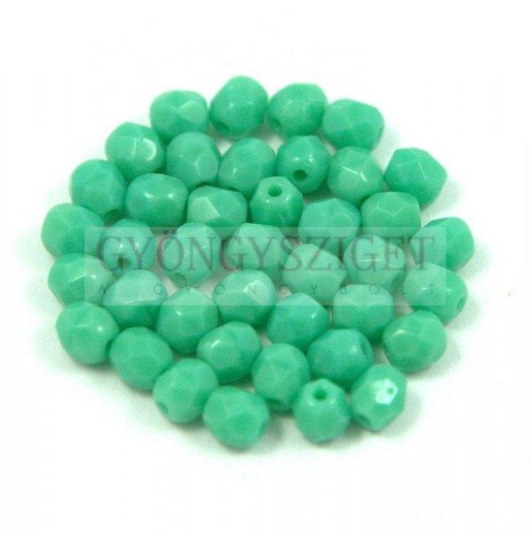 Cseh csiszolt golyó gyöngy - telt menta - 4mm