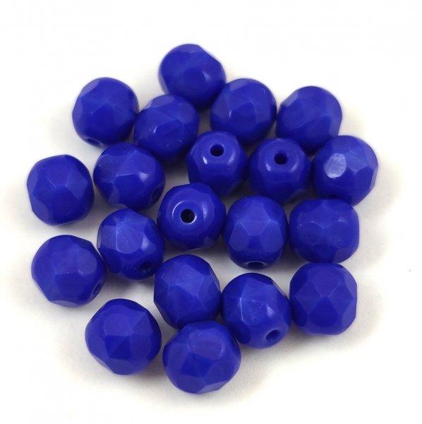 Cseh csiszolt golyó gyöngy - Opaque Sapphire - 6mm