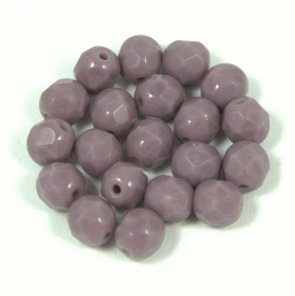 Cseh csiszolt golyó gyöngy - opaque purple -6mm