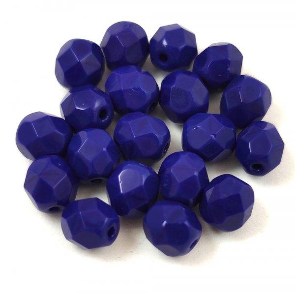 Cseh csiszolt golyó gyöngy - Opaque Cobalt - 6mm