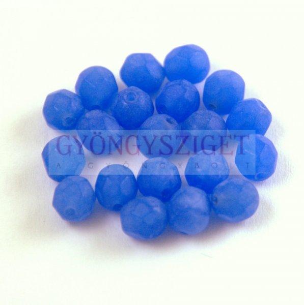 Cseh csiszolt golyó gyöngy - Opal Sapphire - 6mm