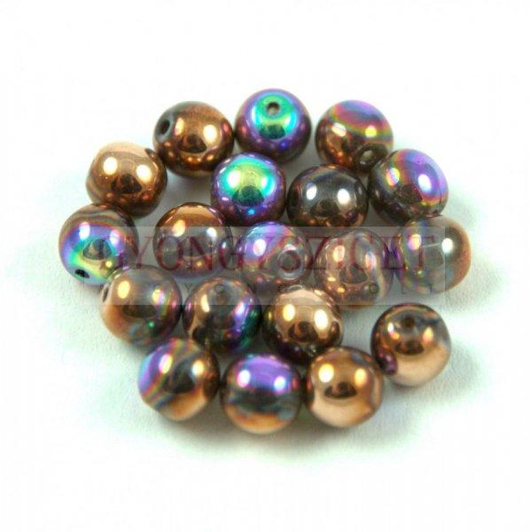 Préselt golyó gyöngy- Crystal Glittery Bronze - 6mm