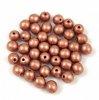 Cseh prselt goly gyngy - Matt Metallic Copper - 4mm