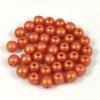 Cseh prselt goly gyngy - Gold Shine Orange - 4mm