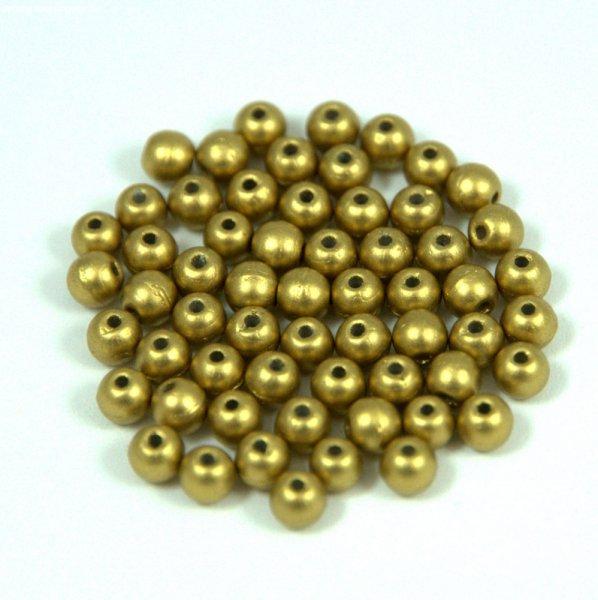 Préselt golyó gyöngy- Metallic Polichrome Ancient Gold - 3mm